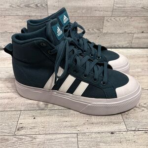 Adidas Blue Sneakers with White Accents